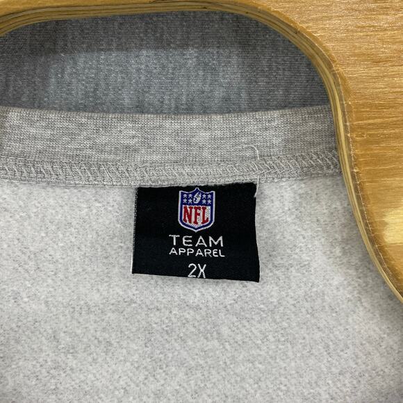 NFL Team Apparel Bling Sweatshirt V-Neck Gray Women 2X Foootball New York Giants - Picture 5 of 7